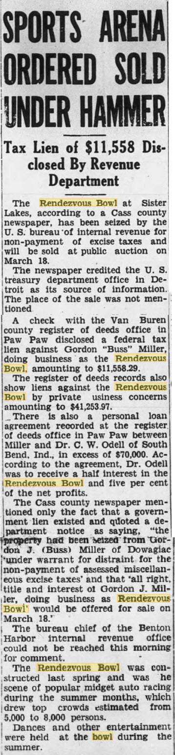 Rendezvous Bowl - Tax Problems March 10 1948 (newer photo)